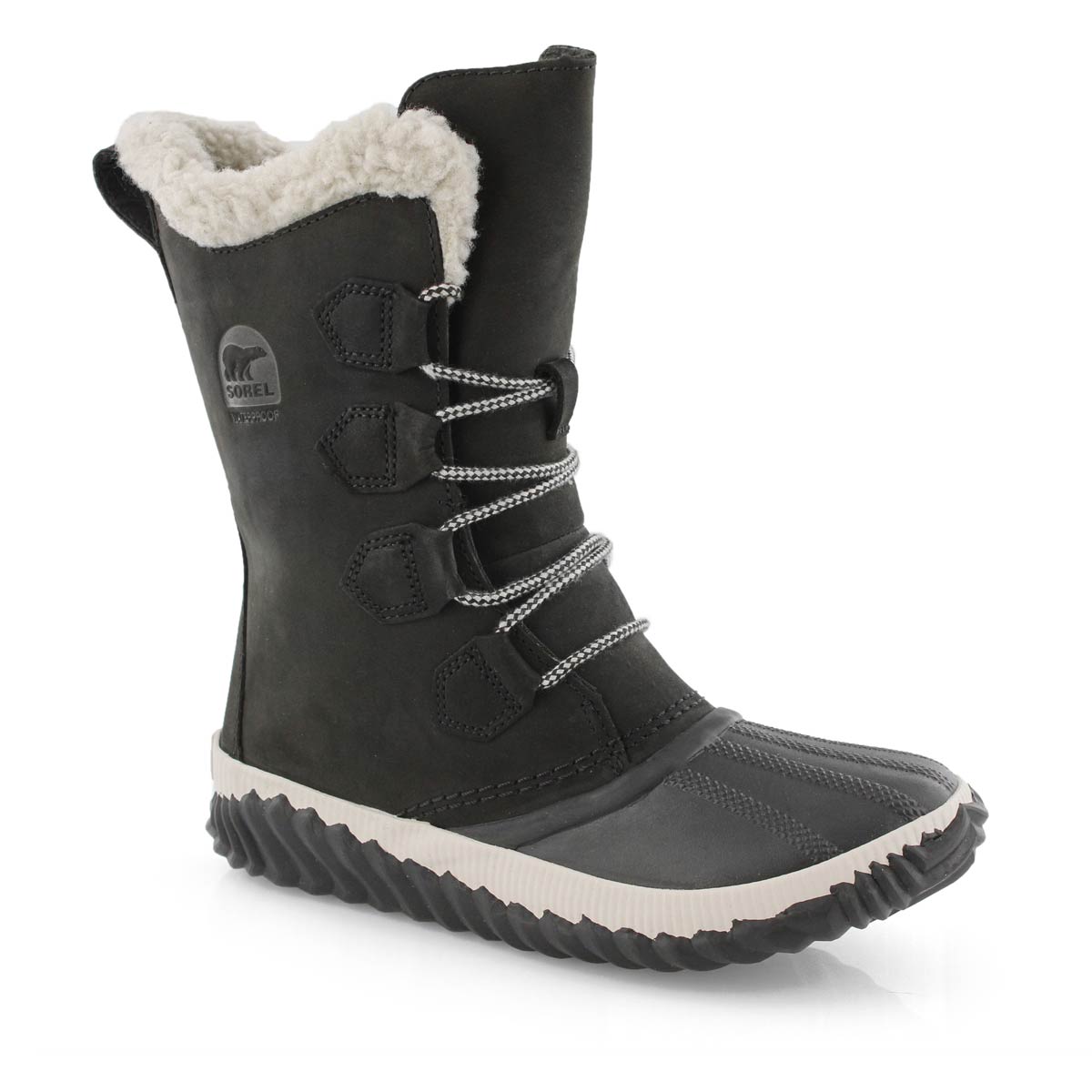 Lds Out'N About Plus Tall blk wtrpf boot