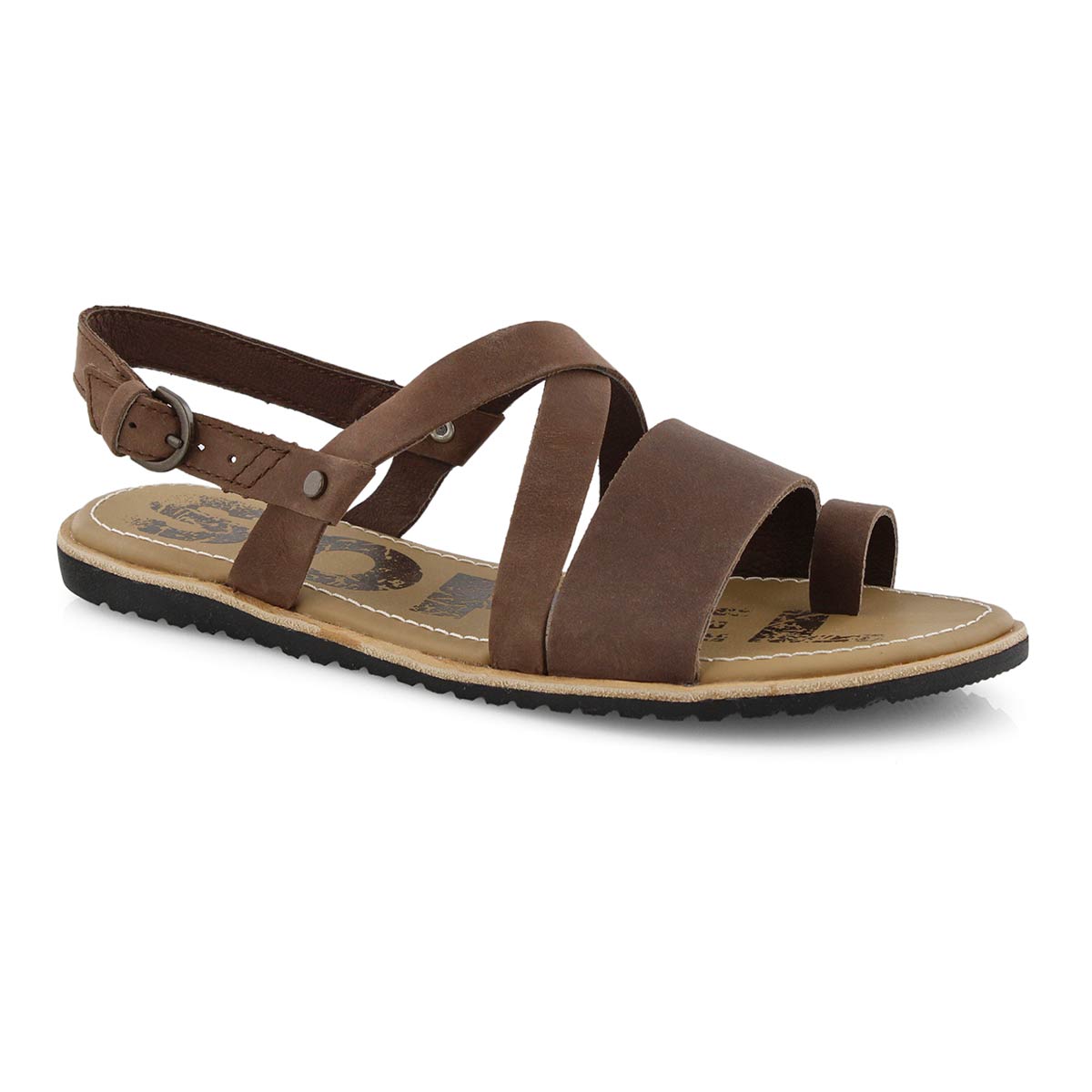 Lds Ella Criss Cross tobac casual sandal