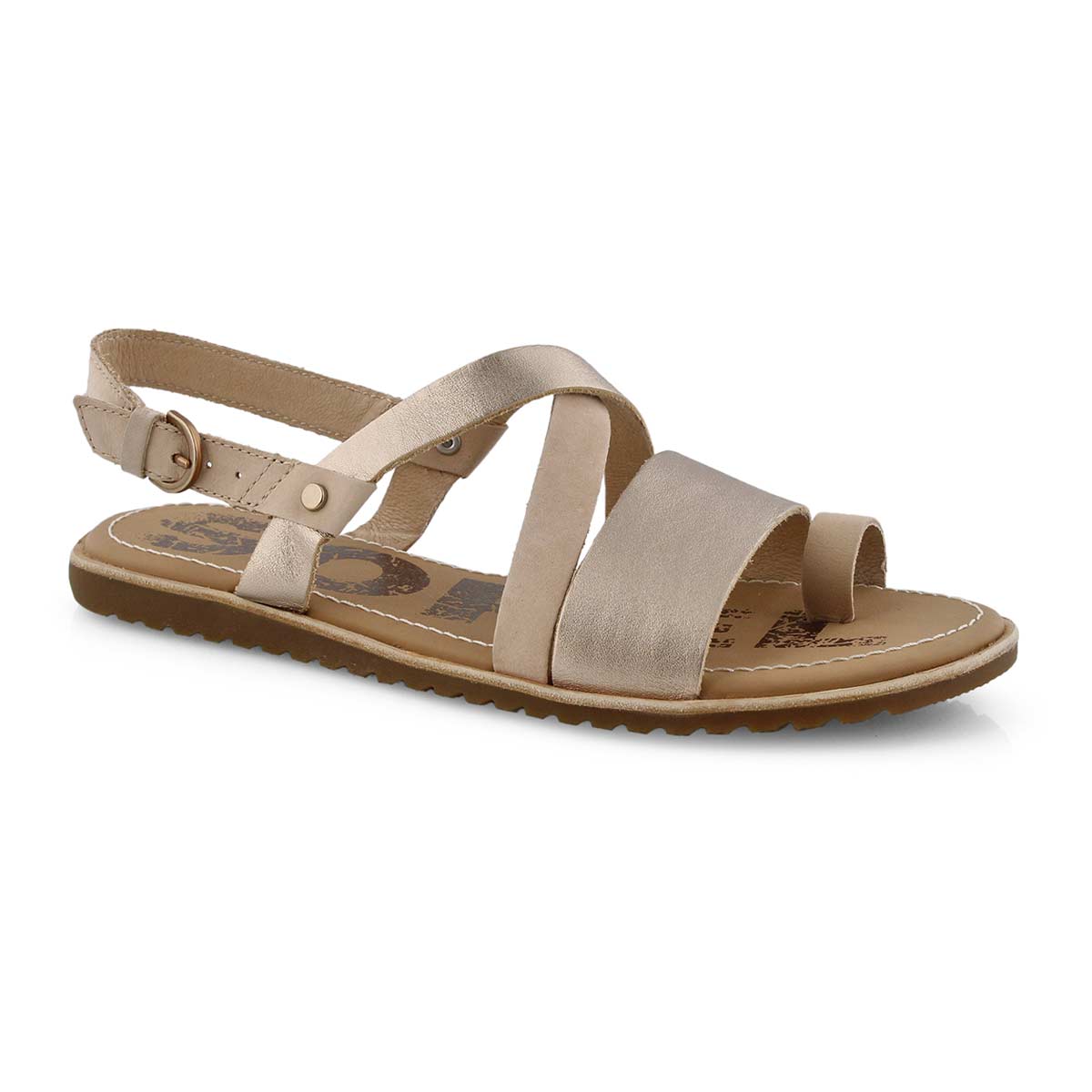 Lds Ella Criss Cross tan casual sandal