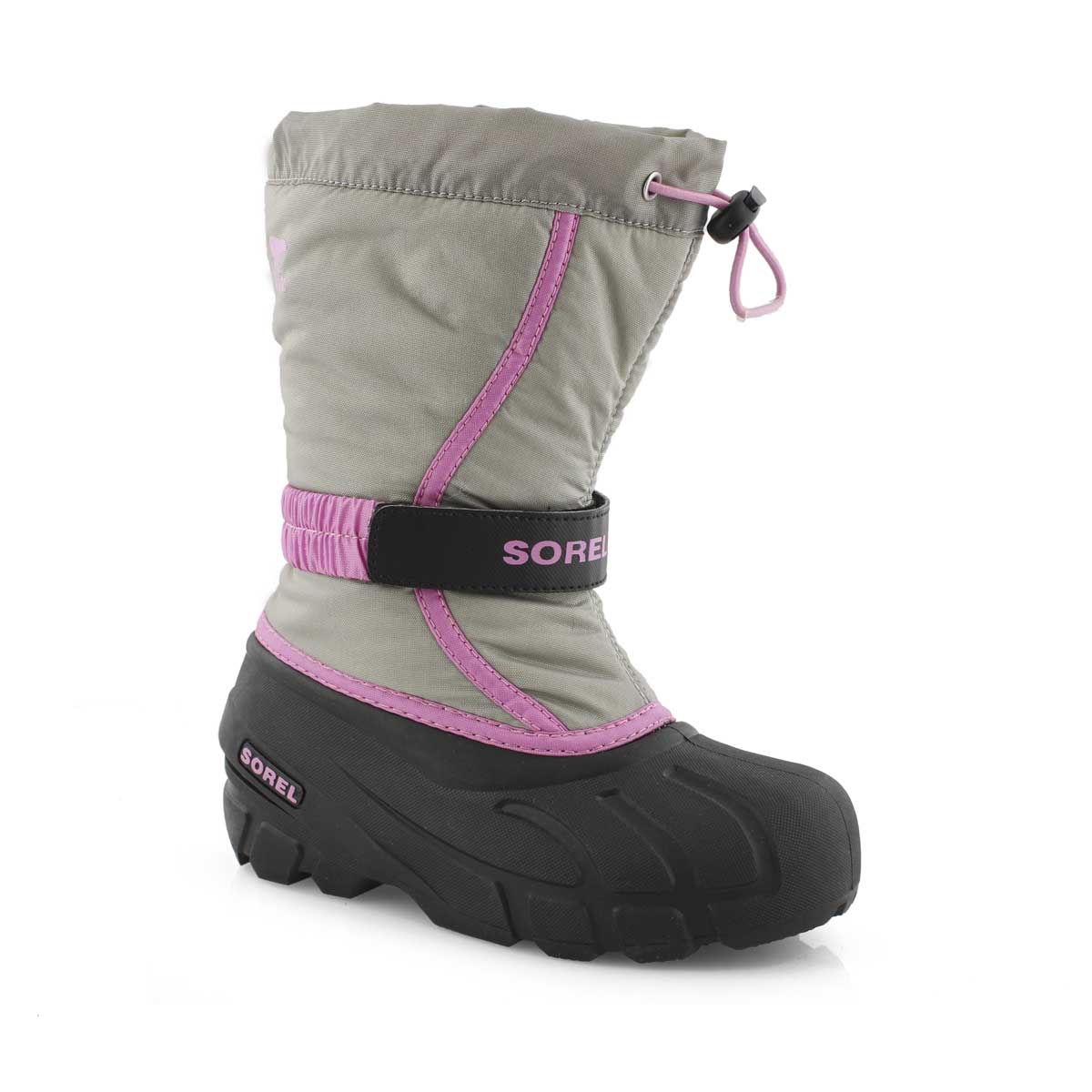 Grls Flurry chrm gry pull on winter boot