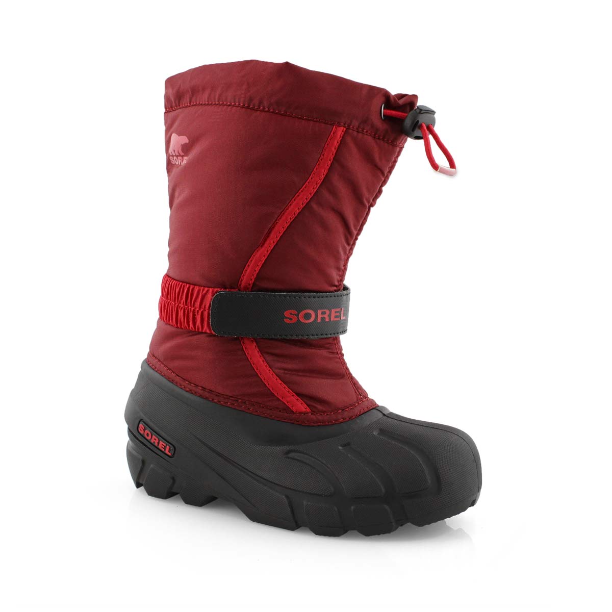 Grls Flurry red pull on winter boot
