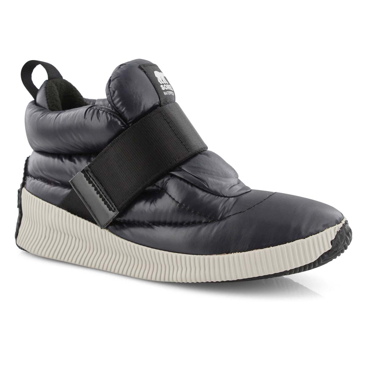 Lds Out'NAboutPuffy blk wtpf ankle boot