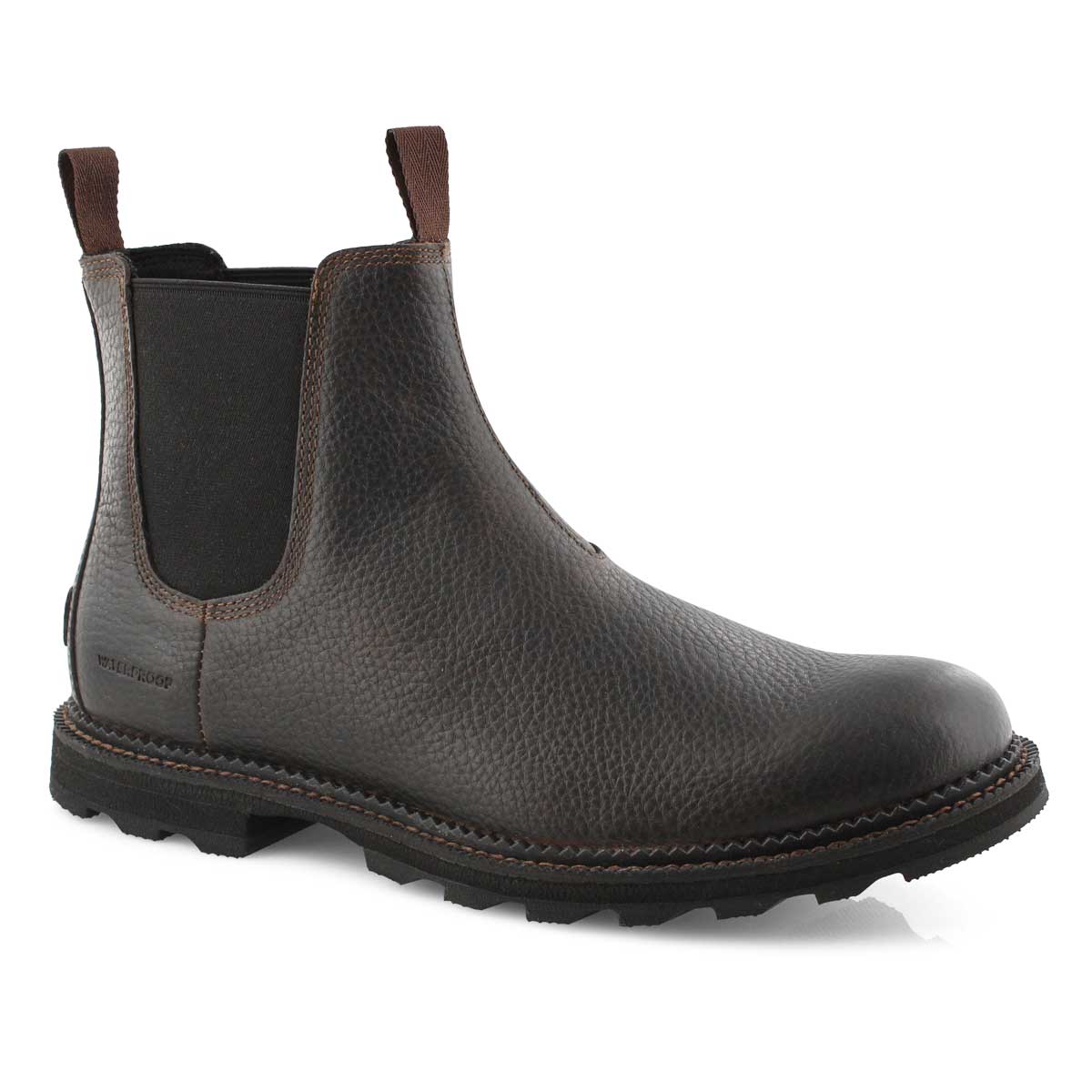 Mns Madson tobacco/blk wtpf chelsea boot