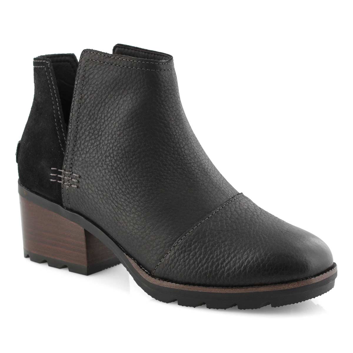 Lds Cate Cut Out black wtpf ankle boot