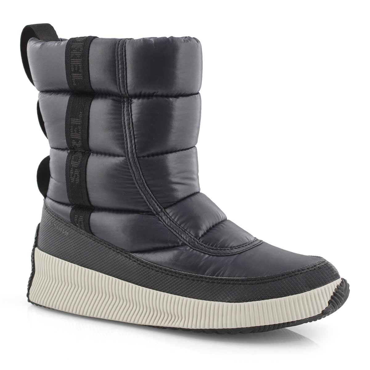 Lds Out 'N About Puffy Mid blk wtpf boot