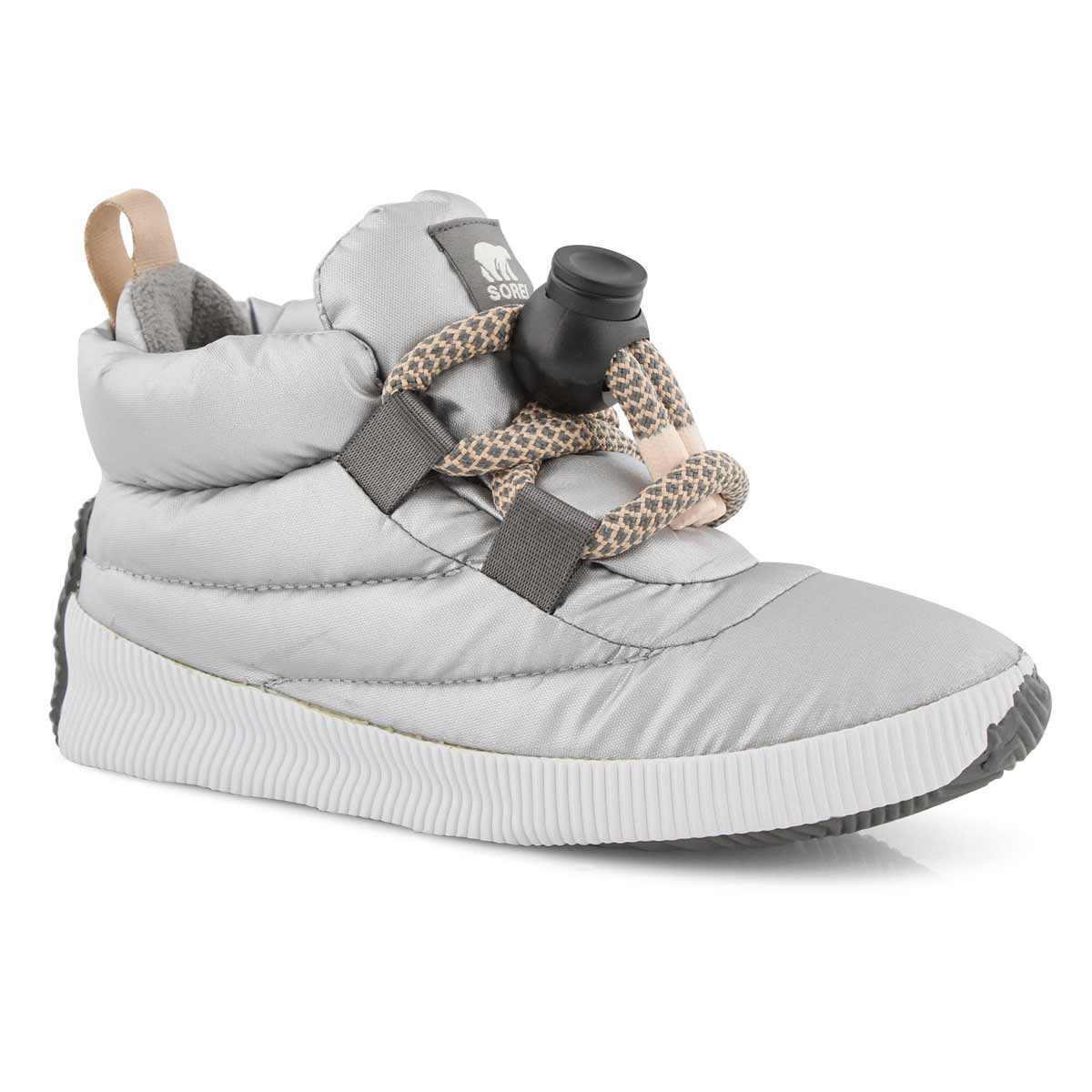 Lds Out'NAboutPuffyLace slvr wp ankle bt