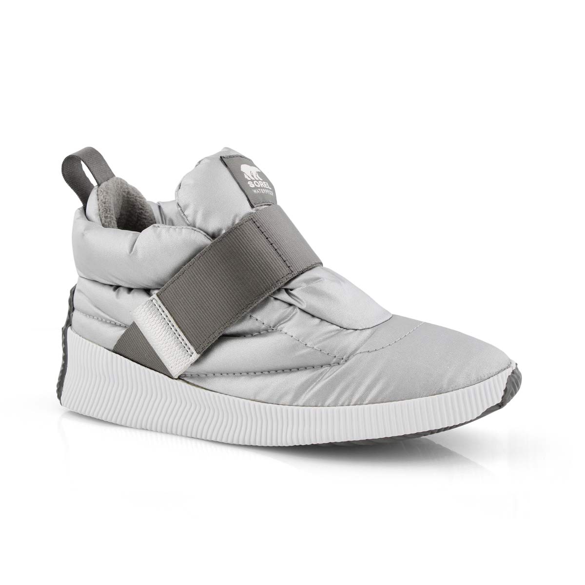 Lds Out'NAboutPuffy silvr wtp ankle boot