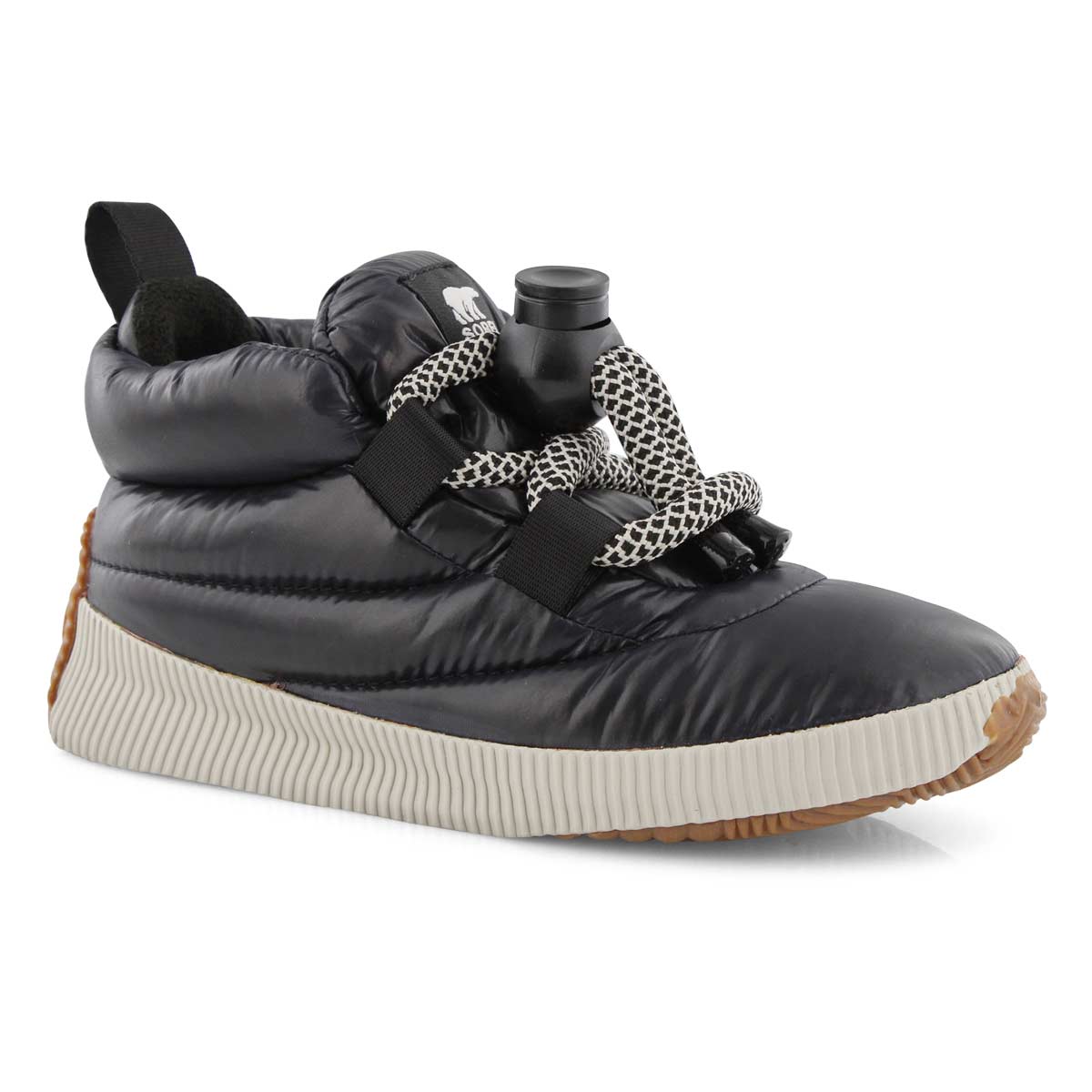 Lds Out'NAboutPuffyLace bk wp ankle boot