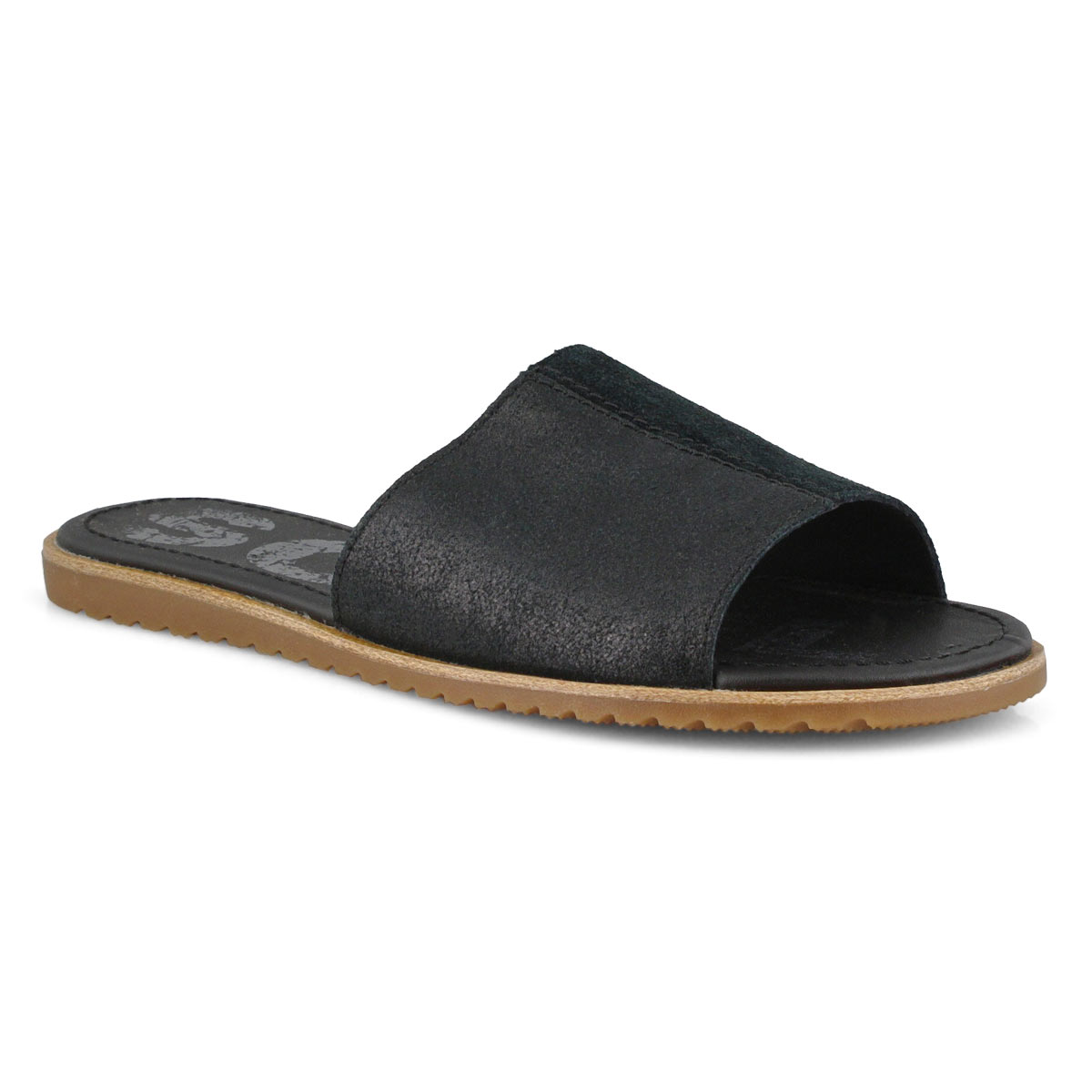 Lds Ella Block black casual slide sandal