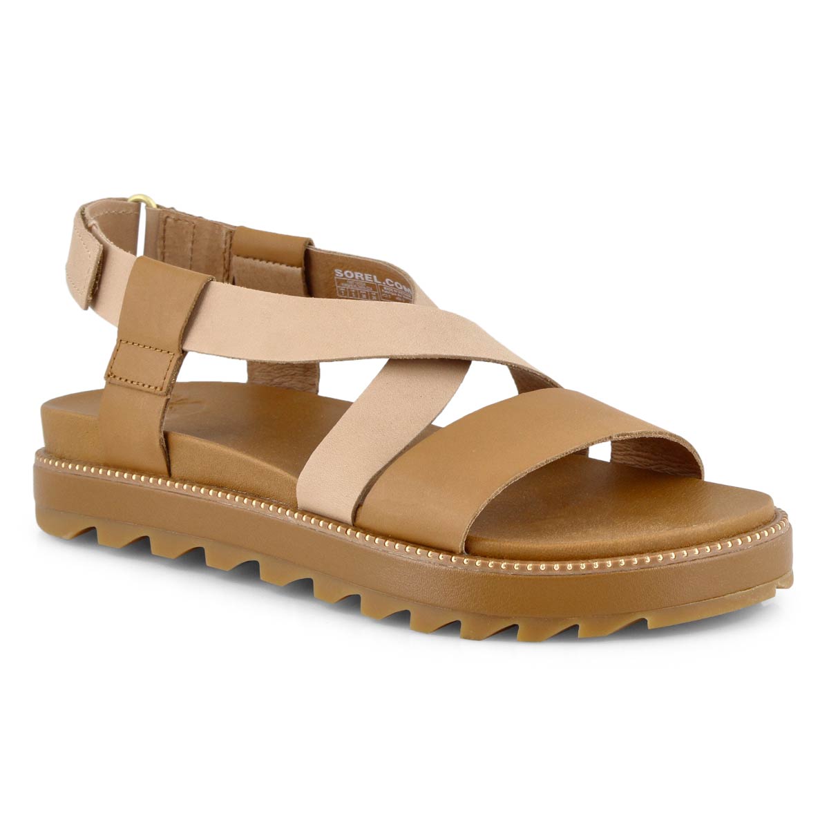 Lds Roaming Criss-Cross brn sandal