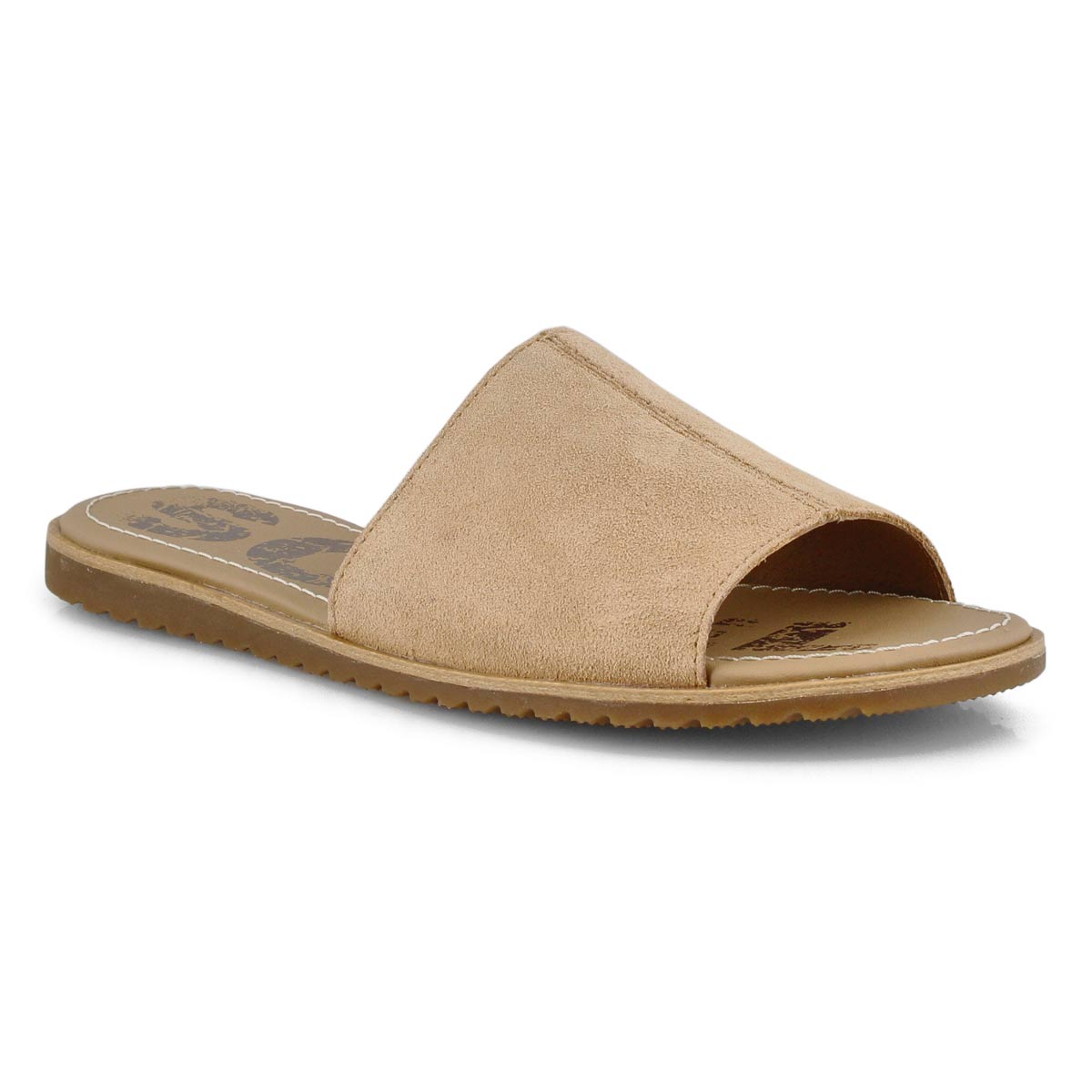 Lds Ella Block honest beige slide sandal