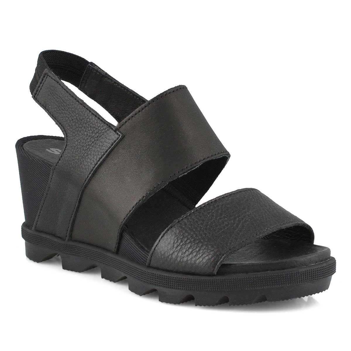 Lds Joanie II Slingback blk wedge sandal