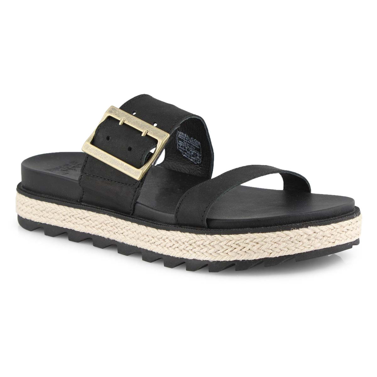 Lds Roaming Buckle Jute black slide sndl