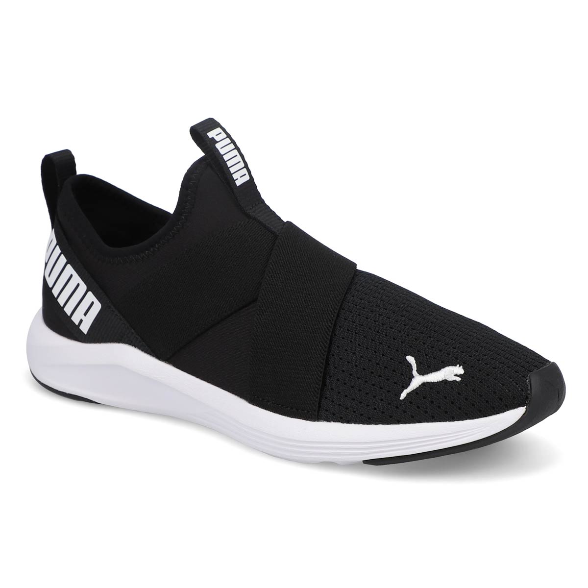 Puma Women's Prowl Slip On Sneaker - Black/ W | SoftMoc.com