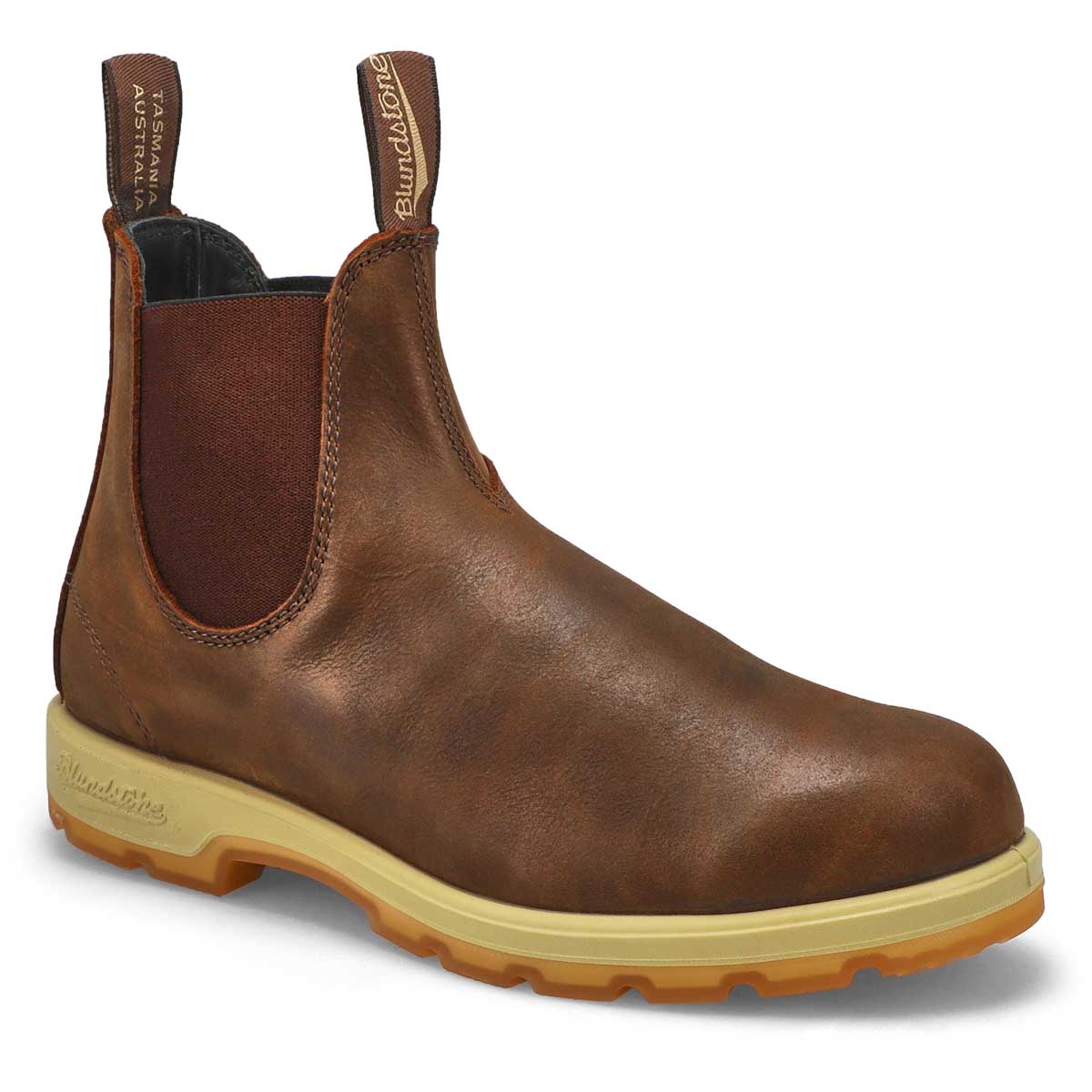 Botte en cuir LthrLined brun antique hom