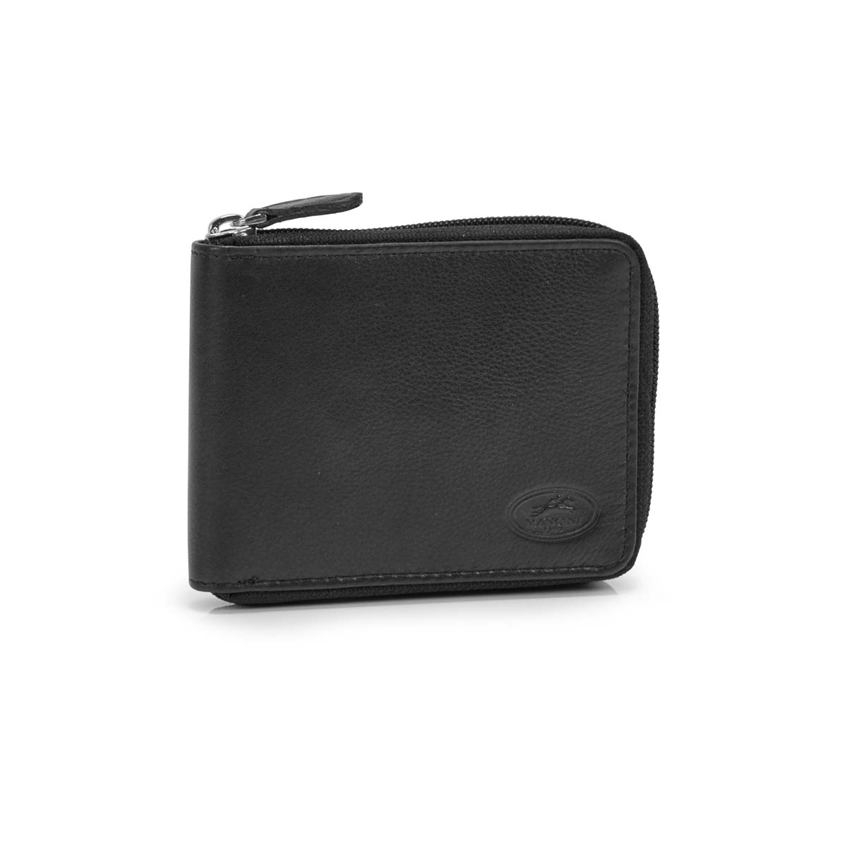 Men's ZIP AROUND black RFID secure wallet