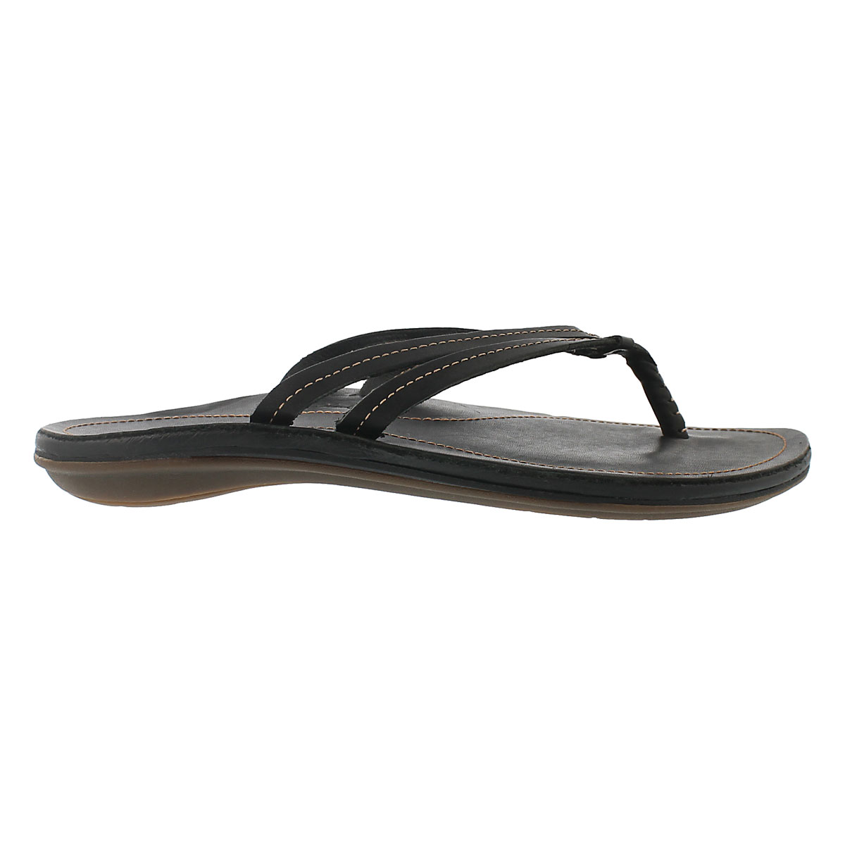 Lds U'I black thong sandal