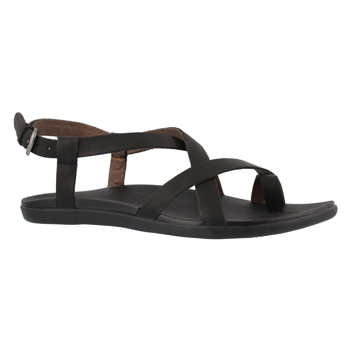 Women's UPENA blk/blk toe loop casual sandals