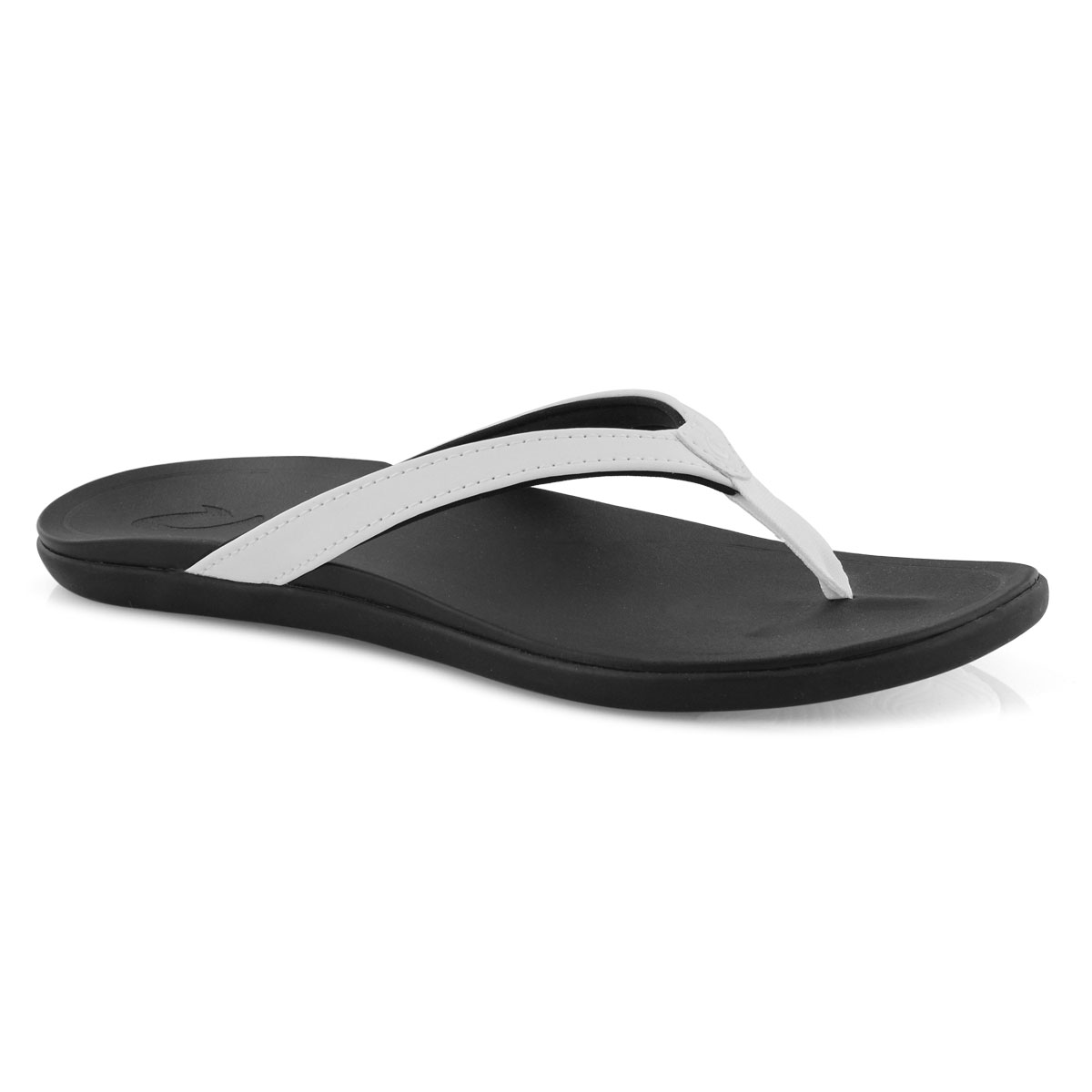 Lds Ho'Opio white/onyx thong sandal