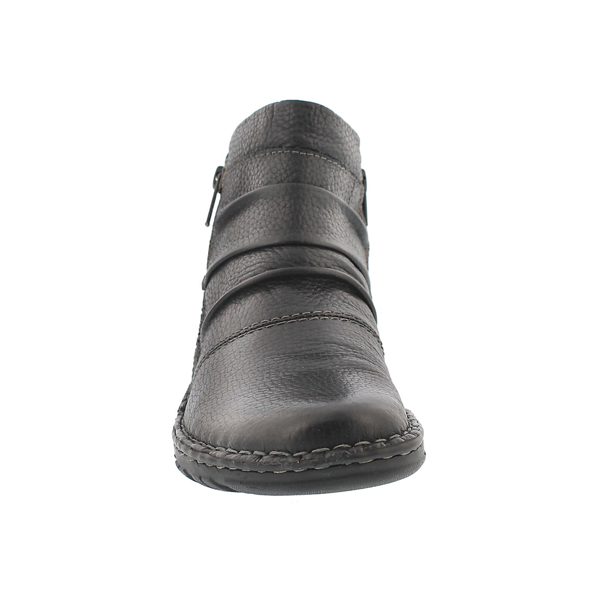 Lds Carson black leather ankle boot