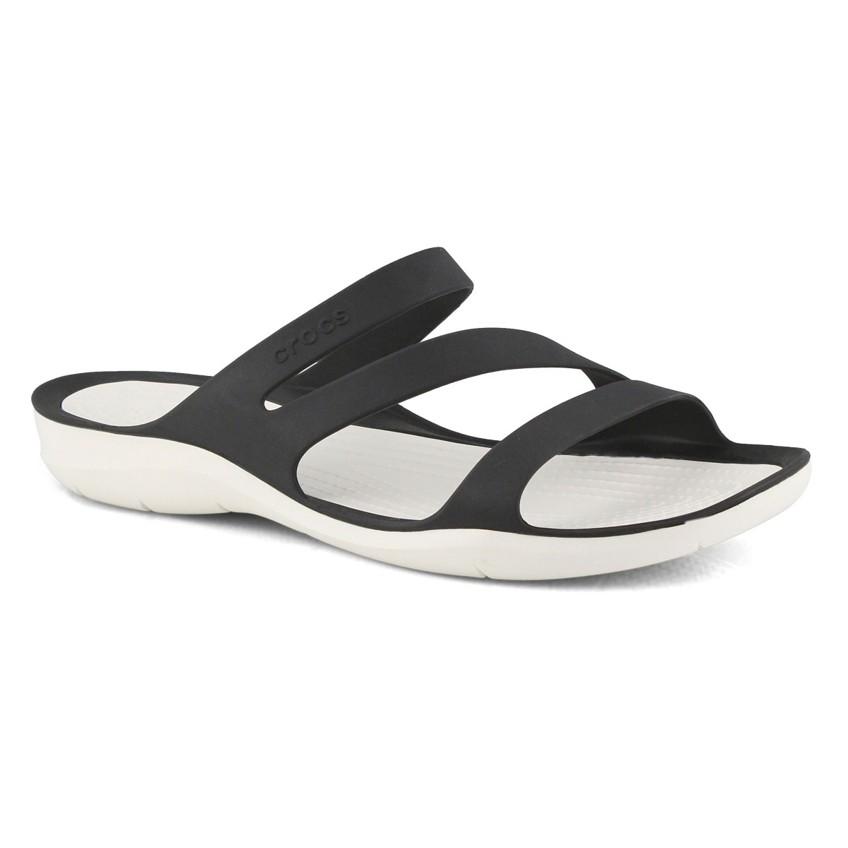 Crocs Women's Swiftwater Slide Sandal - Black | SoftMoc.com