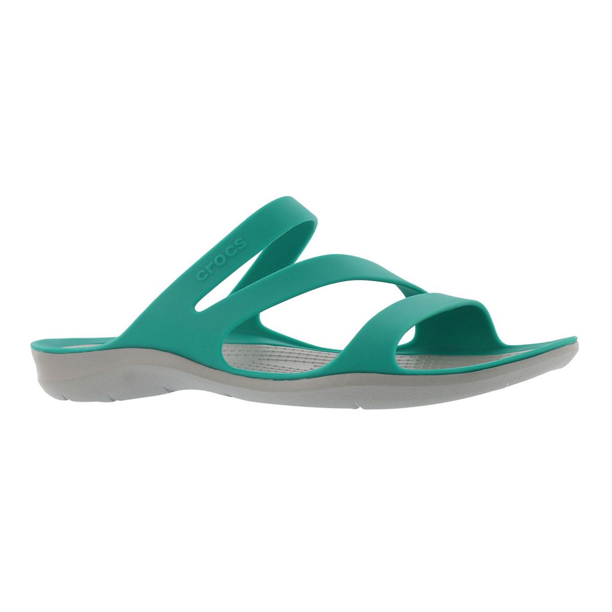 Lds Swiftwater trop teal/gry slide sndl