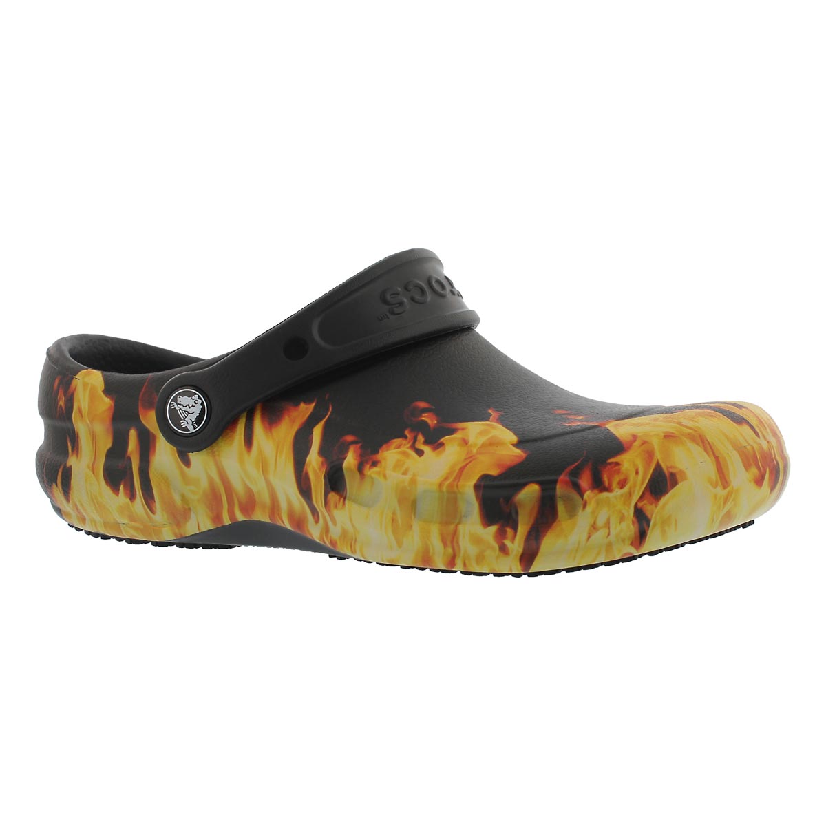 Unisex BISTRO GRAPHIC black flames clogs