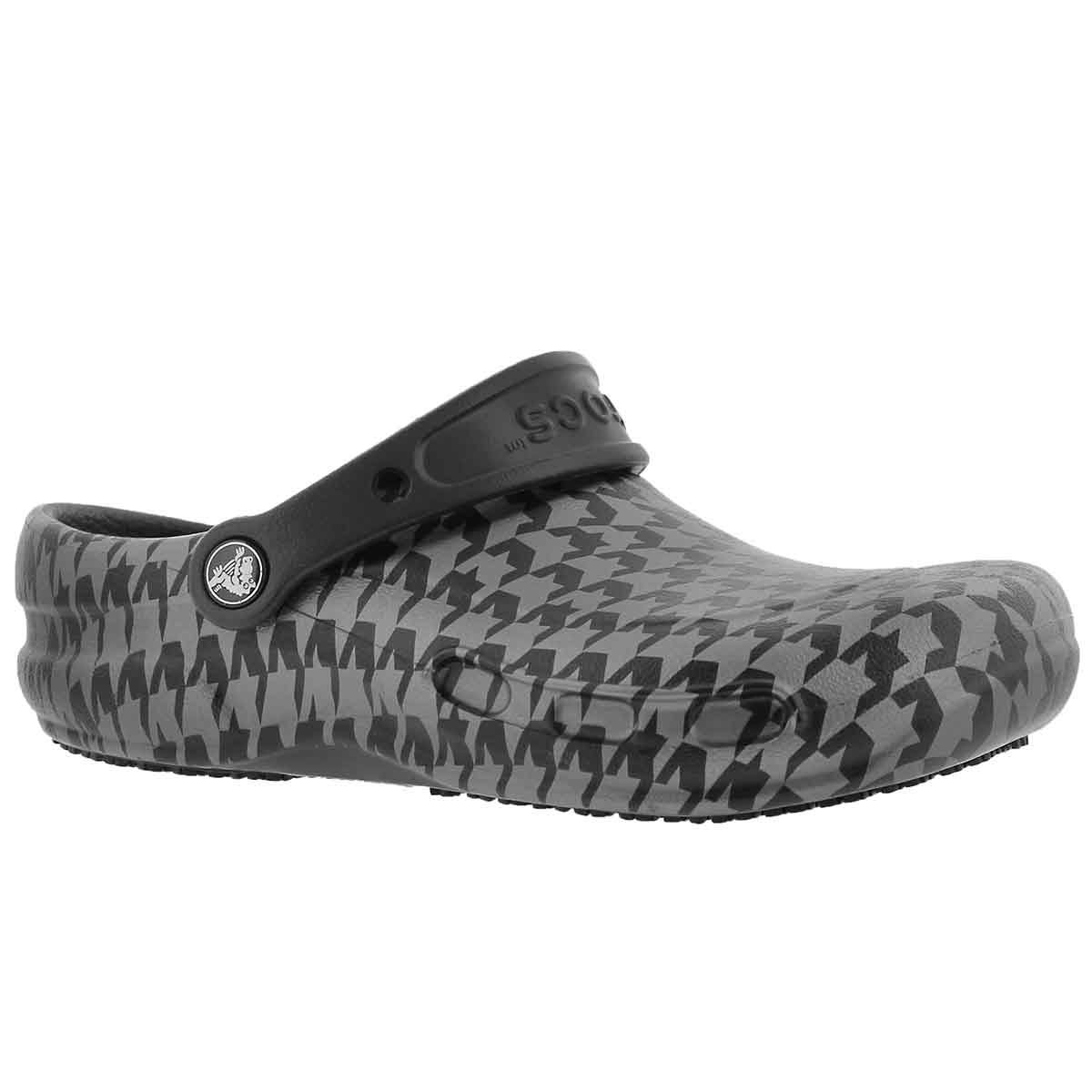 Unisex BISTRO GRAPHIC black/silver clogs