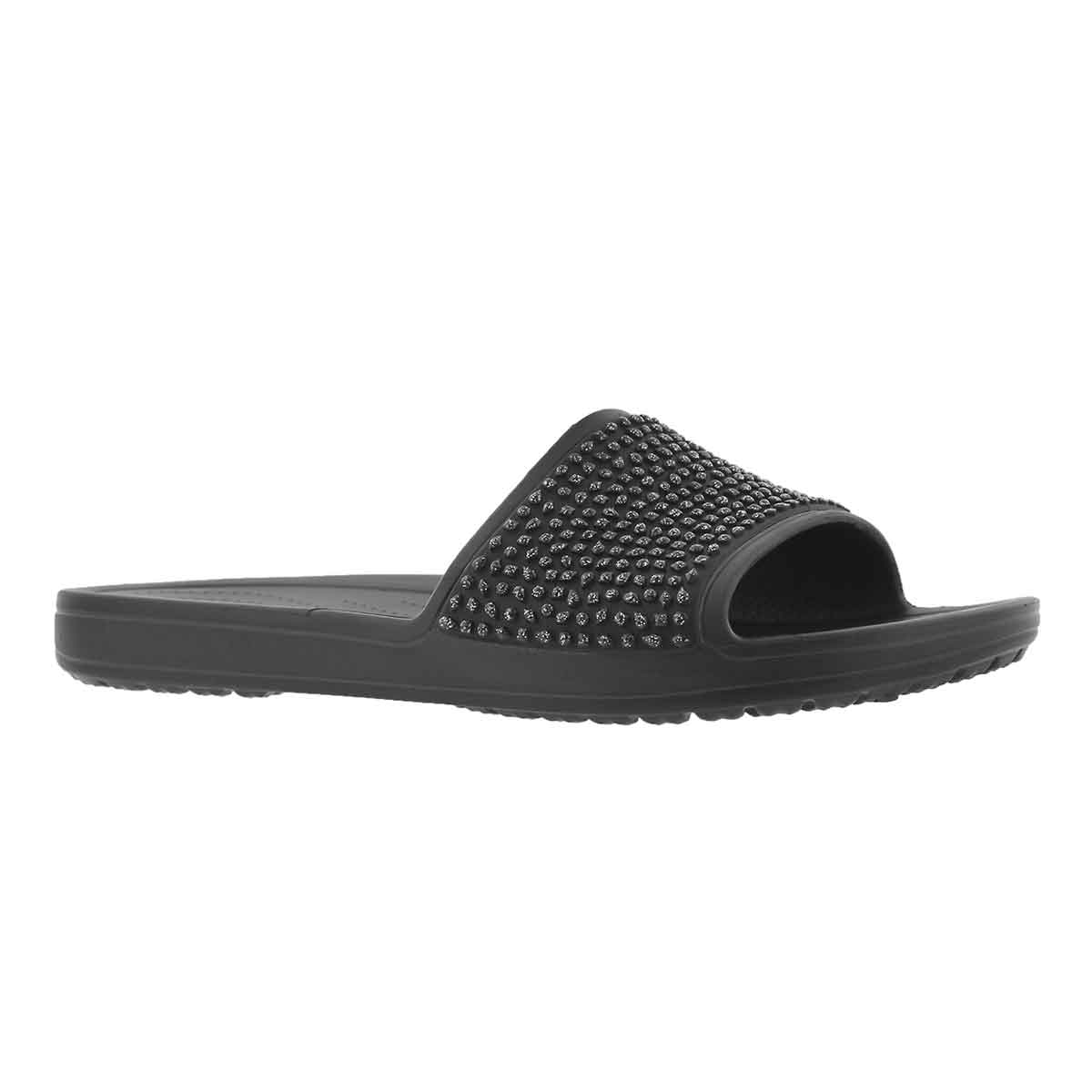 Lds Sloane Embellished blk/blk sandal