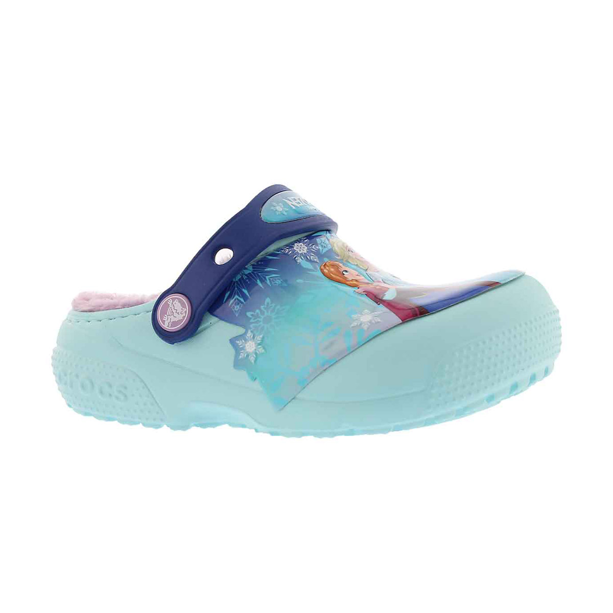 Girls' FUNLAB LINED FROZEN ice blue clogs