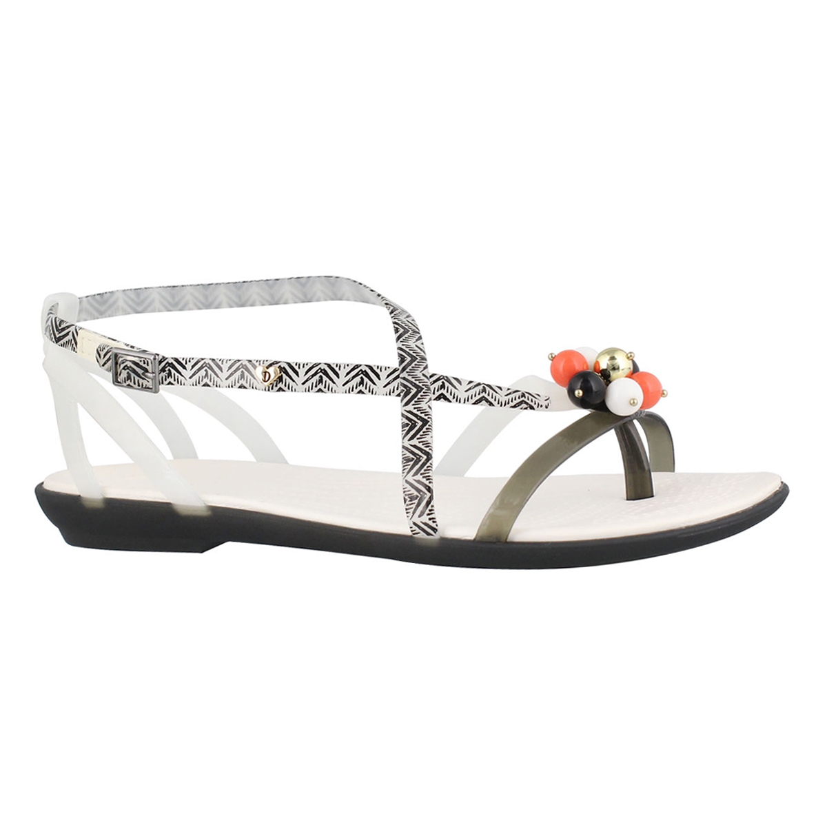 Lds Drew Isabella black/white sandal
