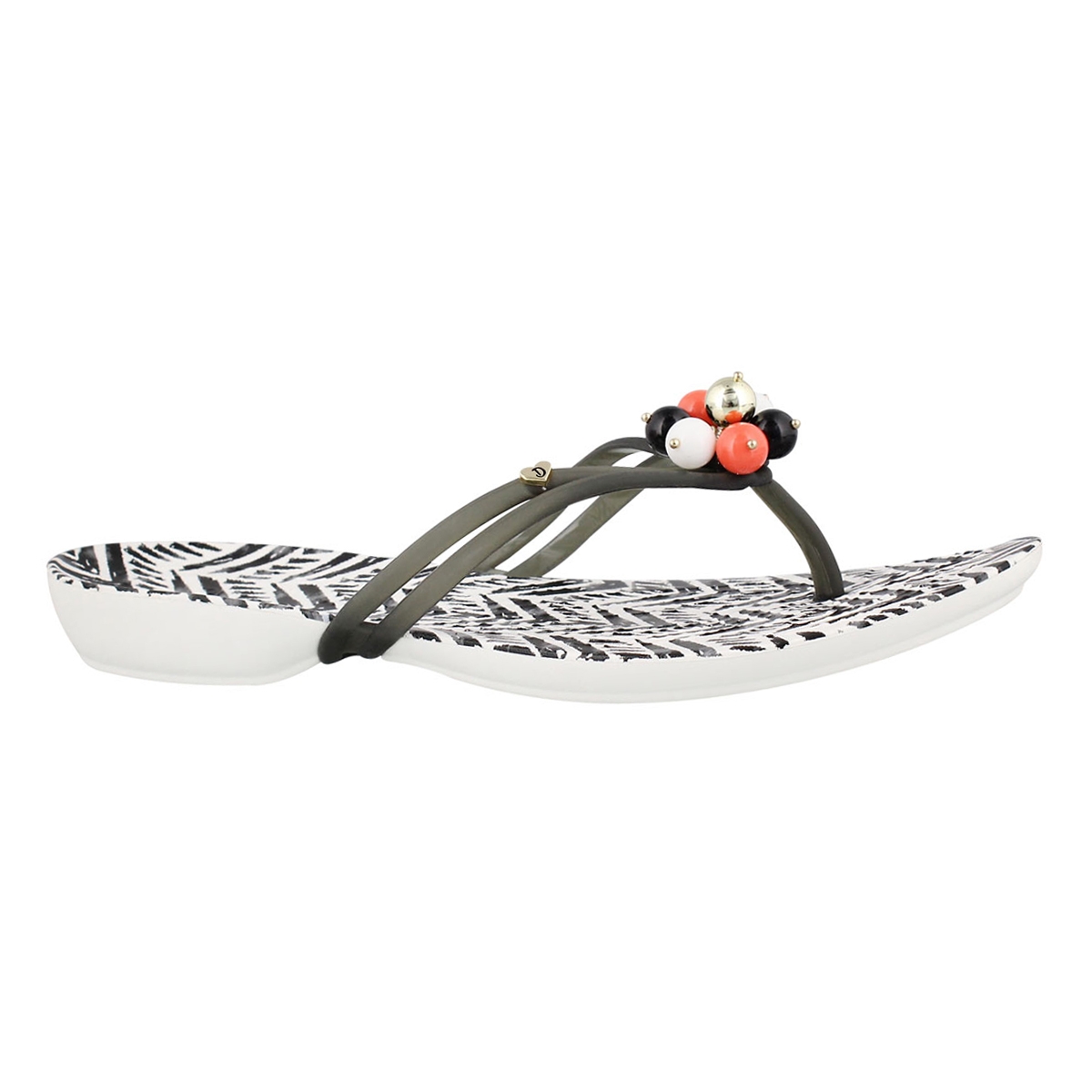 Women's DREW ISABELLA blk/wht flip flops