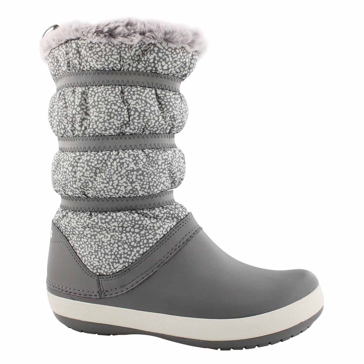Lds Crocband dots/smk wtpf winter boot