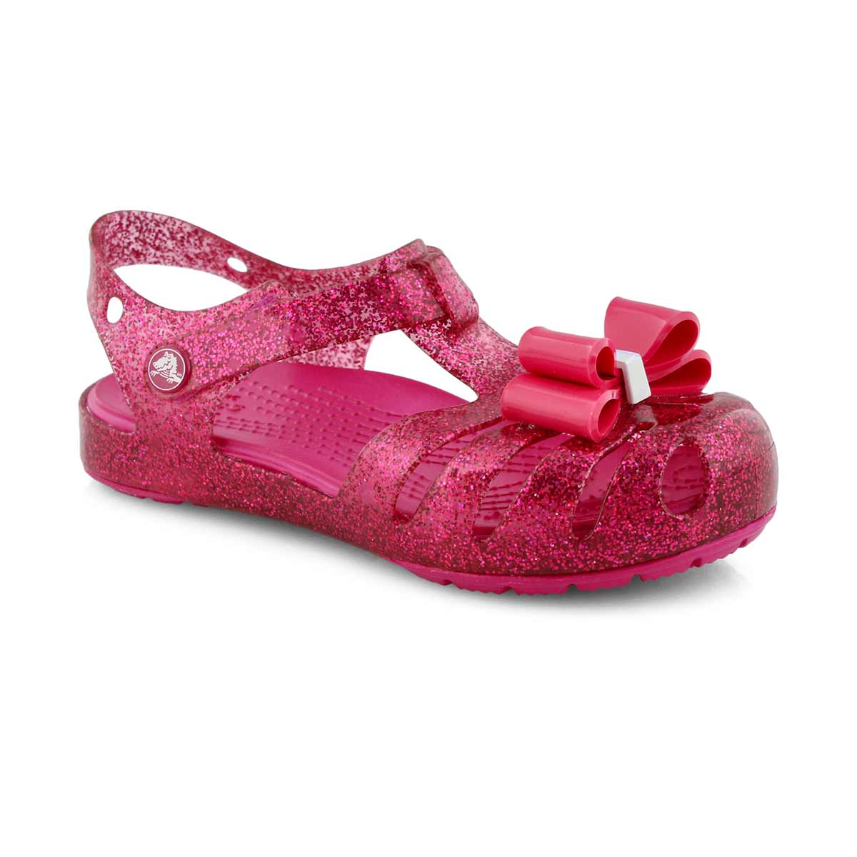 Grls Isabella Bow candy pink casual sndl