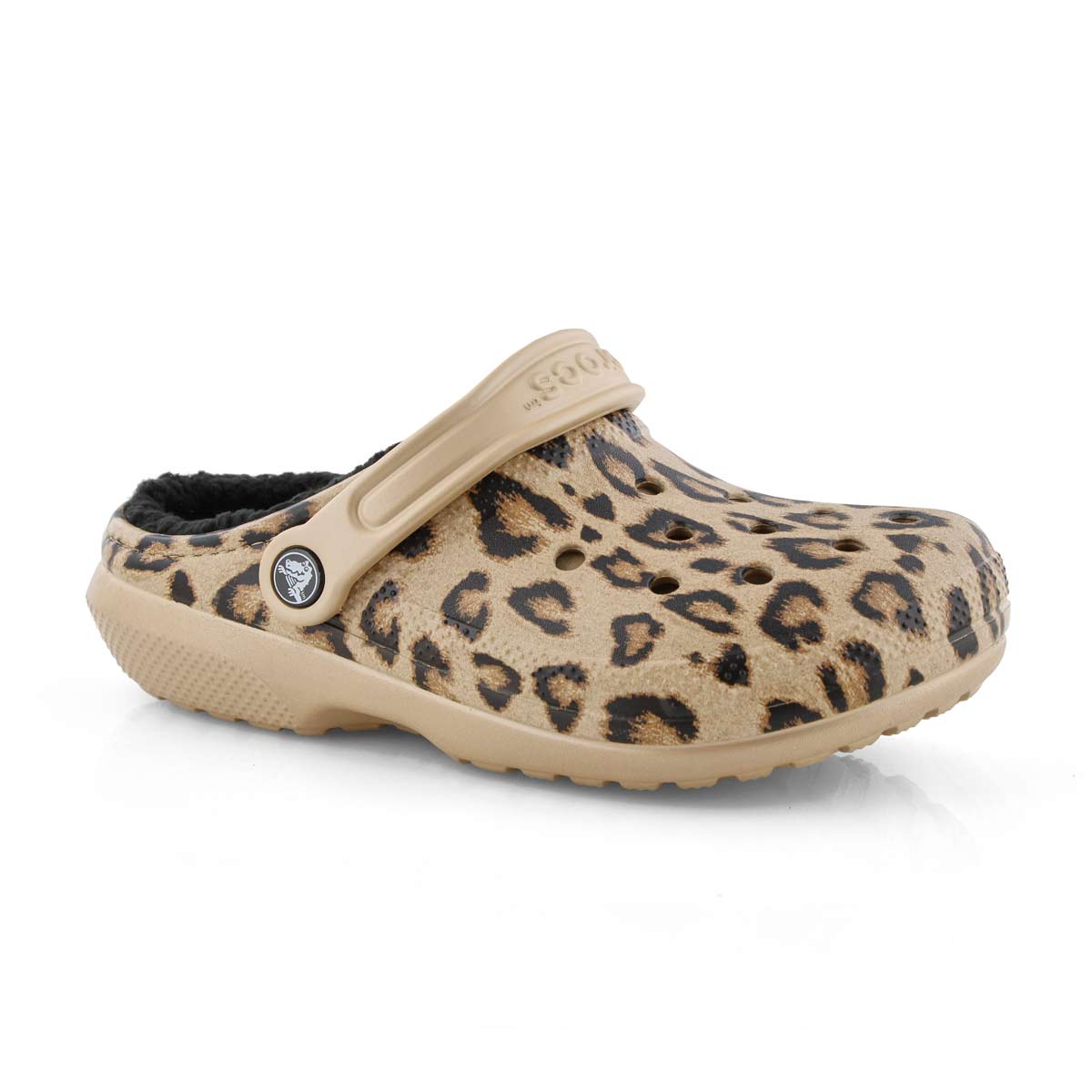 Lds Classic Printed Lined leo/blk clog