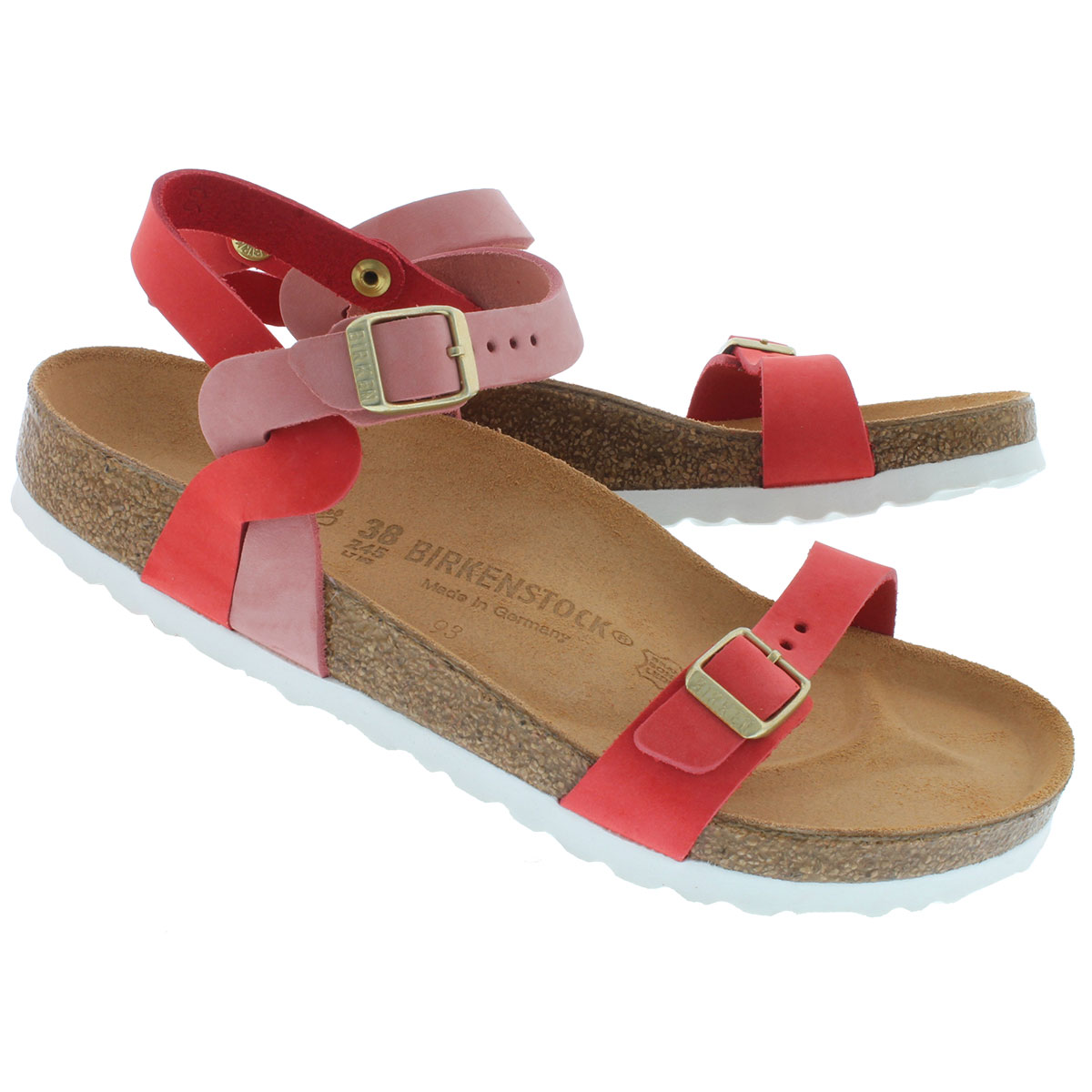 Birkenstock Women's PALI rosecoral cork footbed sandals 224231