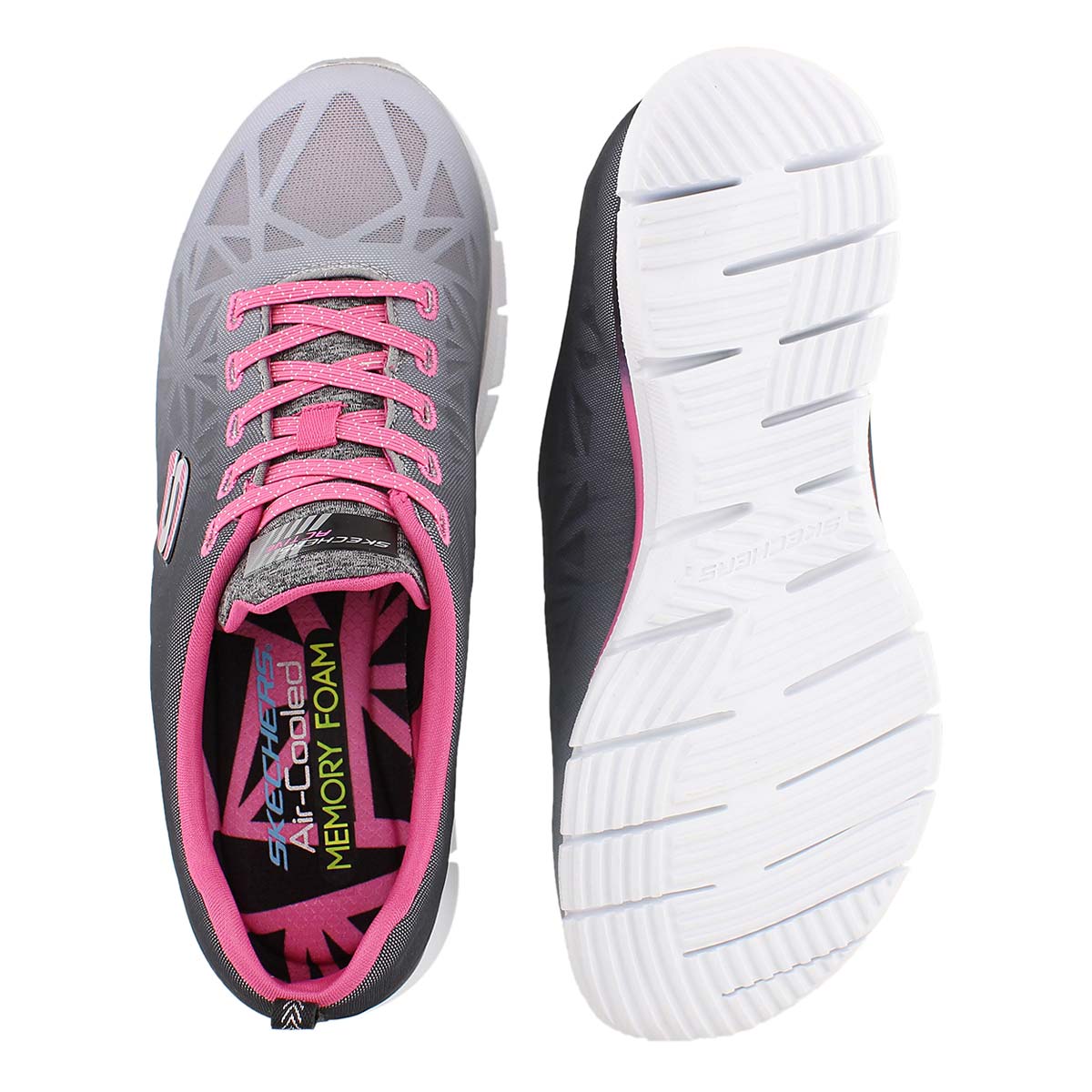 Lds Zealous blk/pnk slip on sneaker