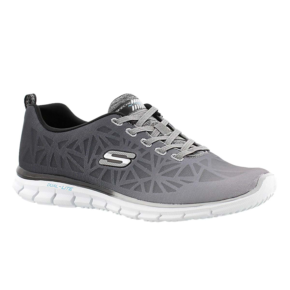 Lds Zealous blk/wht slipon sneaker