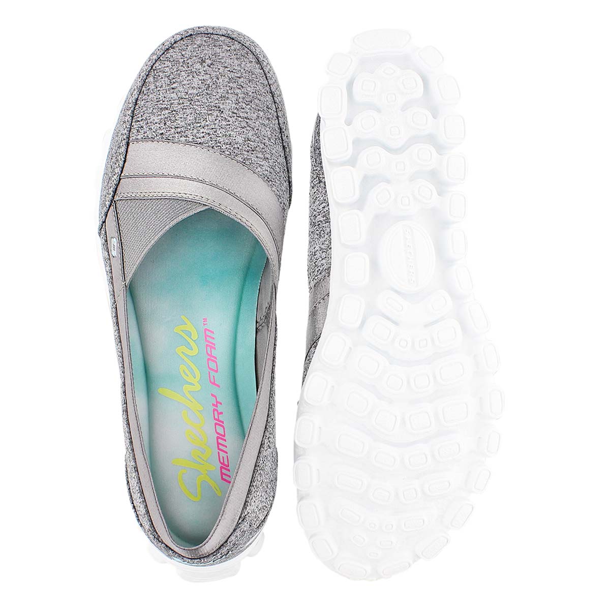 Lds Fascination gry/wht slipon walking