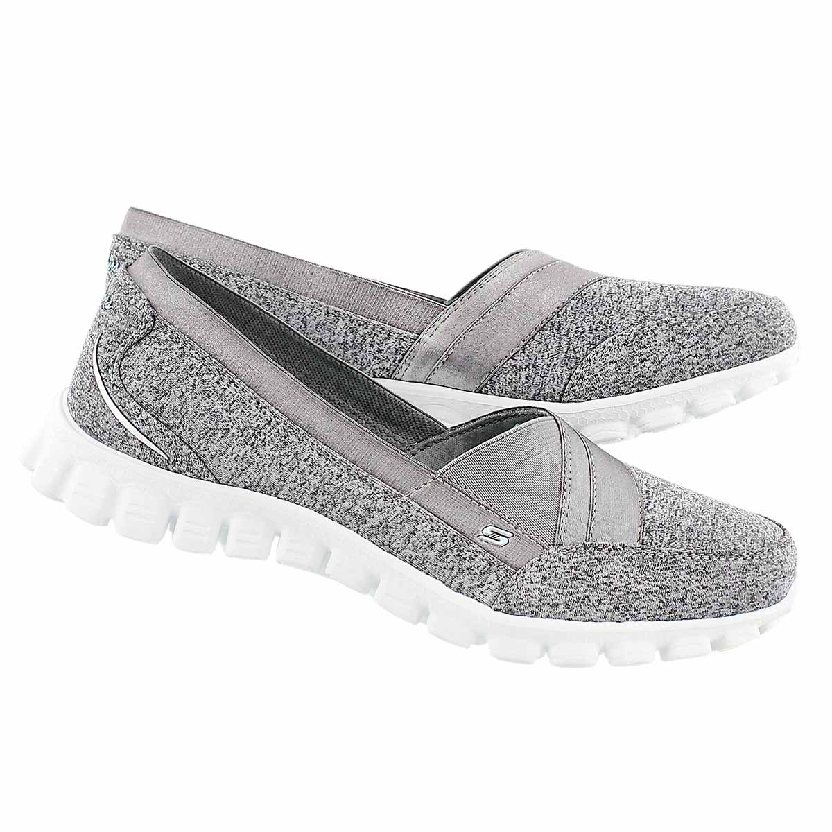 Lds Fascination gry/wht slipon walking