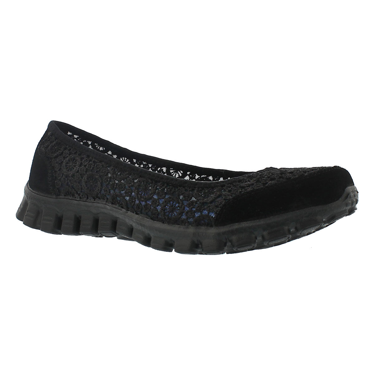 Women's FLIGHTY black crochet skimmers