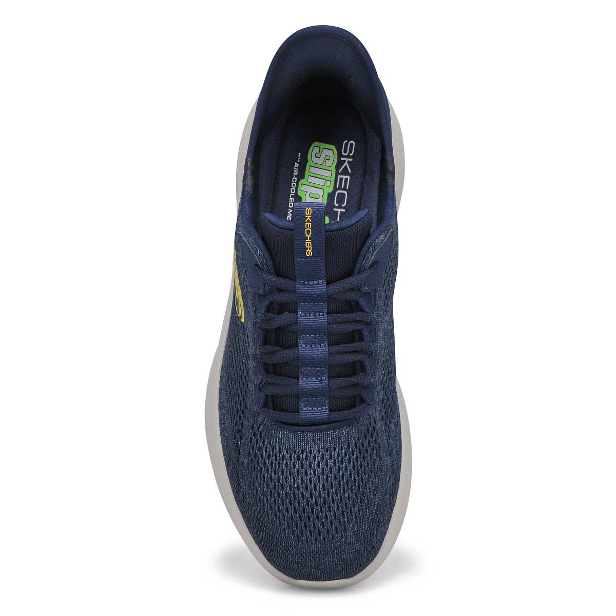 Mens Skech-Lite Pro Slip-Ins Sneaker - Navy/Yellow