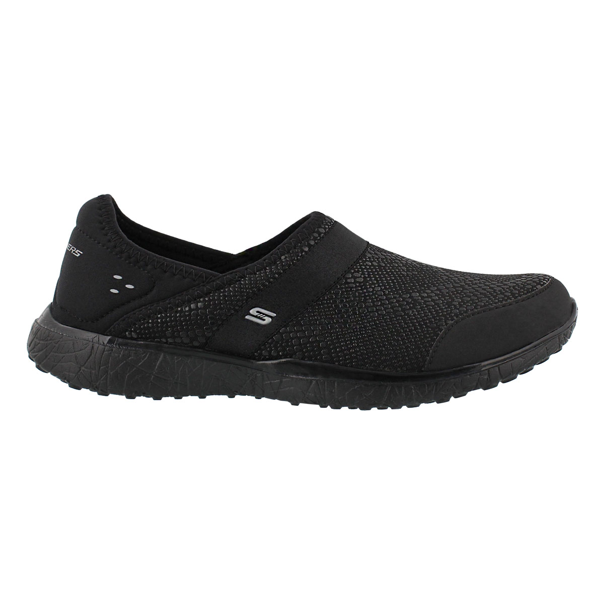 Lds Microburst blk snake slip on sneaker