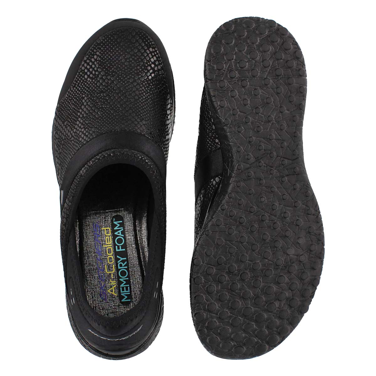 Lds Microburst blk snake slip on sneaker