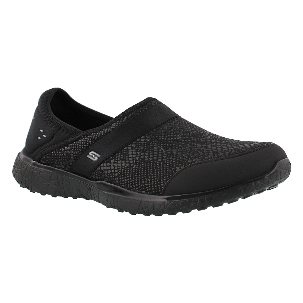 Lds Microburst blk snake slip on sneaker