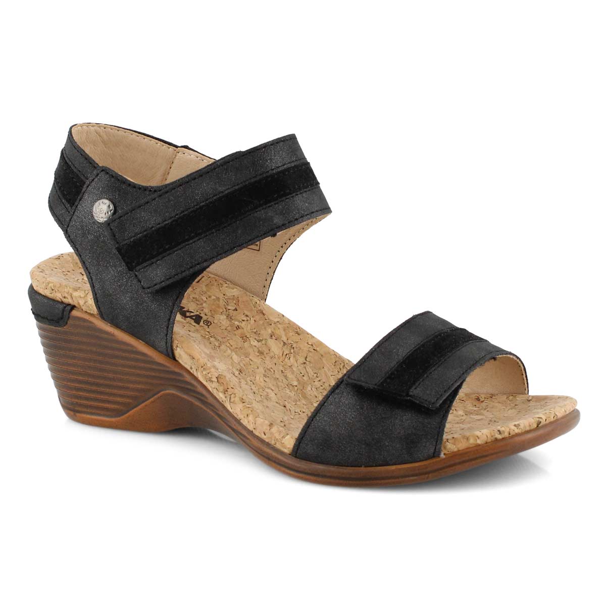 Lds Calgary 03 black wedge sandal