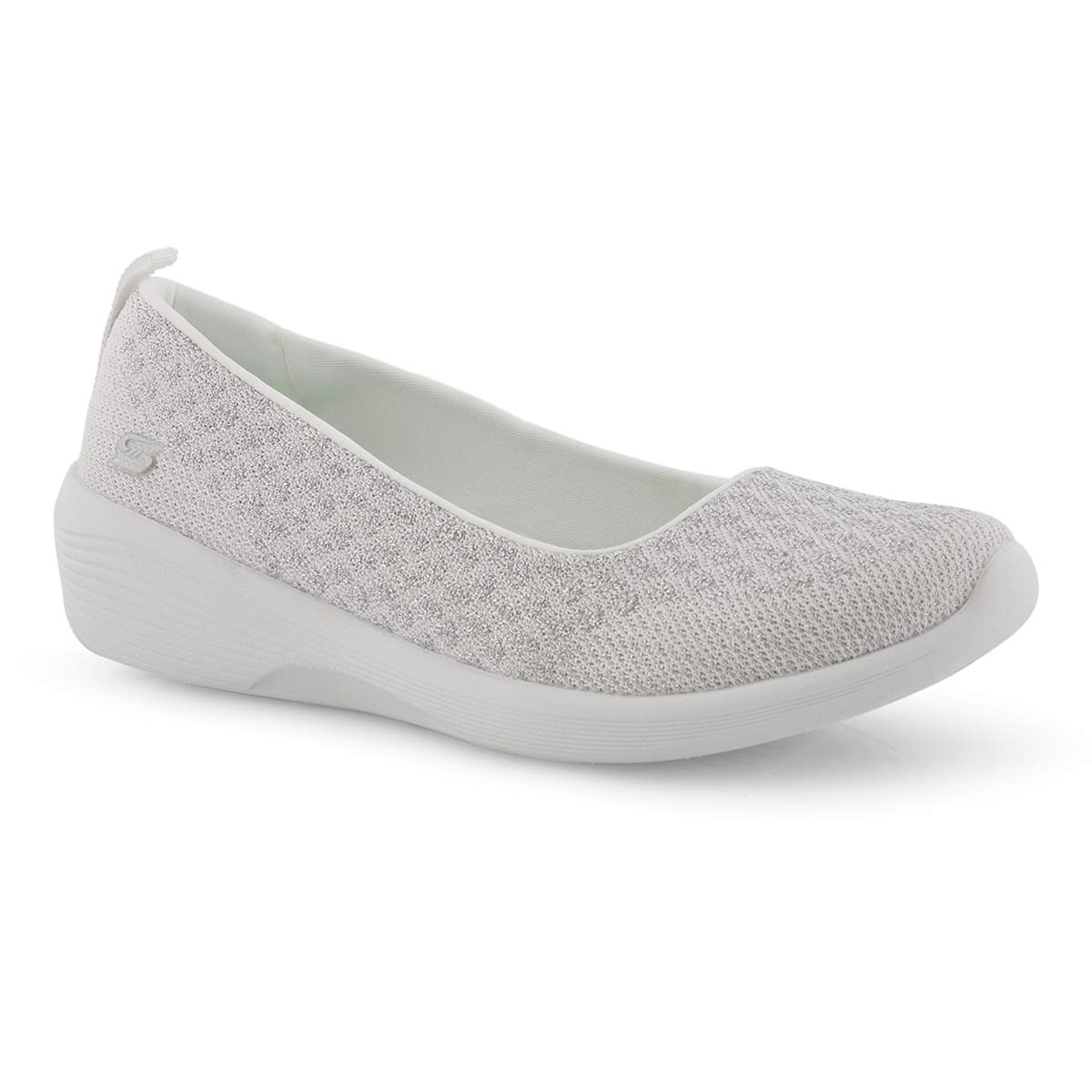 skechers white slip on