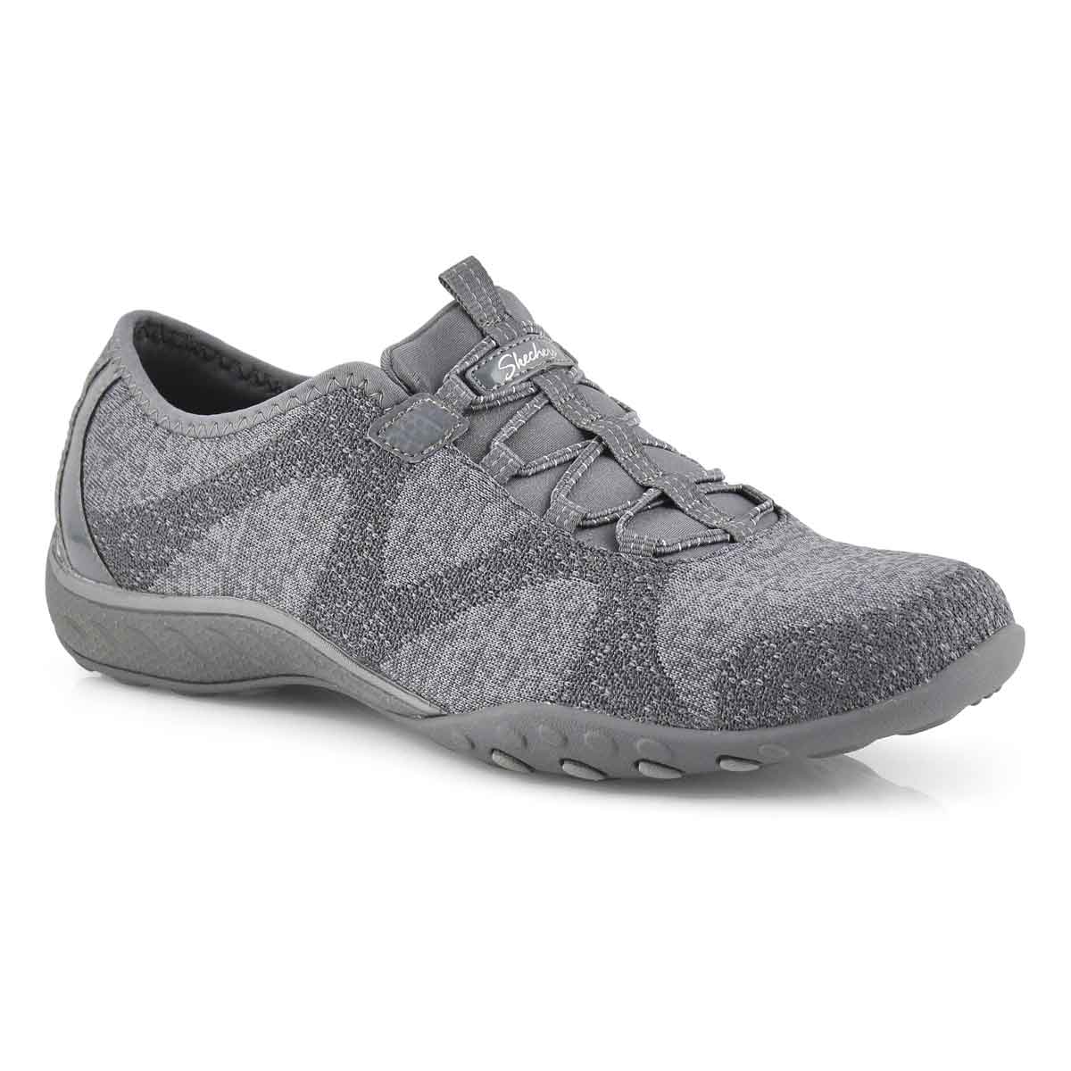 Lds Breathe-Easy charcoal slip on snkr