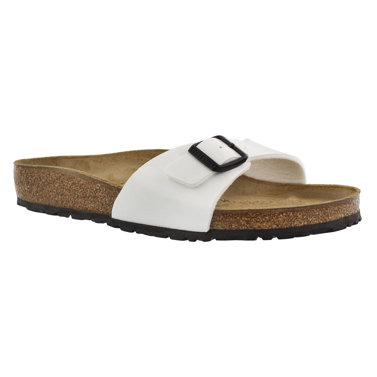 Women's MADRID white patent BF 1 strap sandals