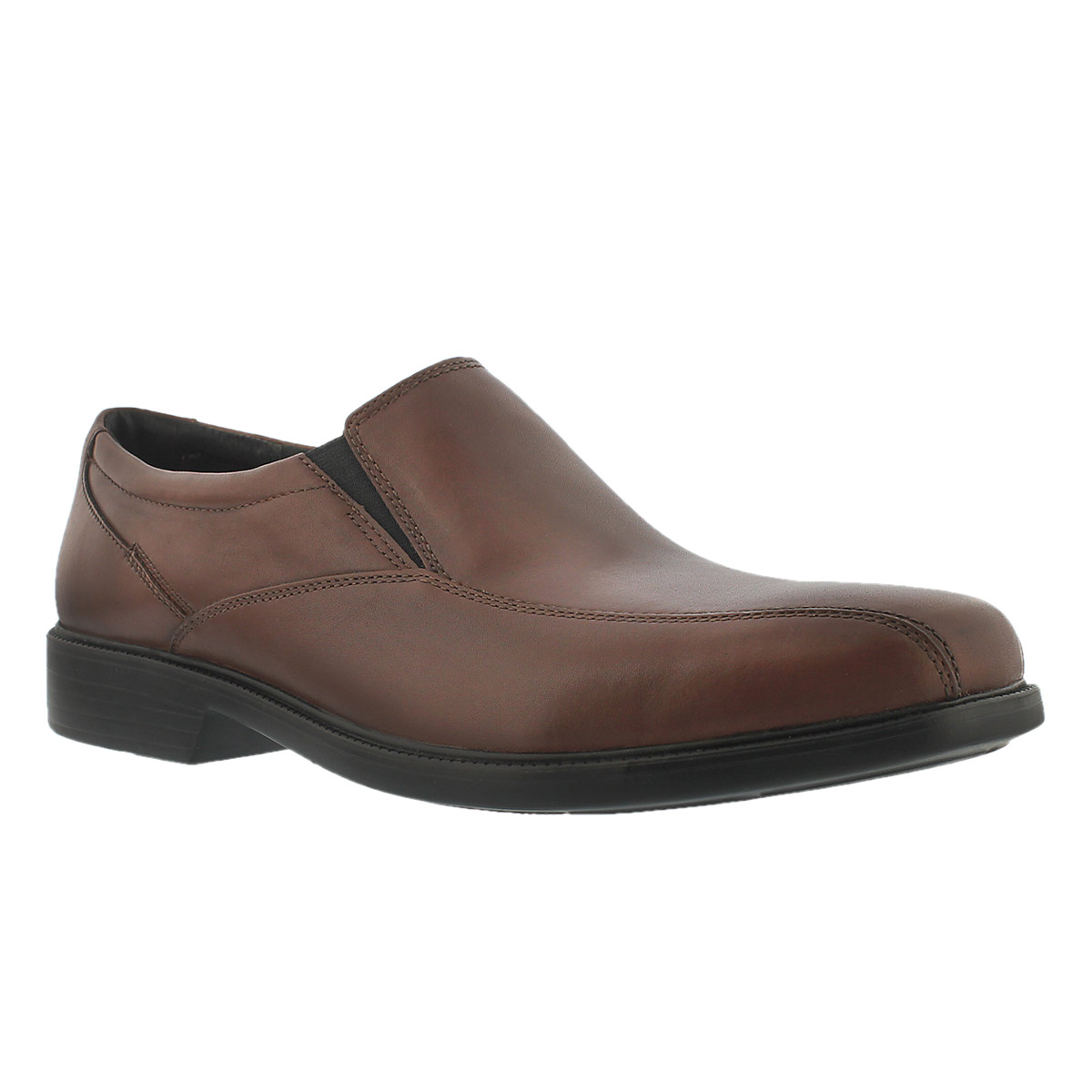 Men's BOLTON brown dress slip-on shoes - Wide